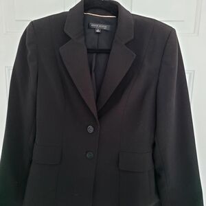 Anne Klein Black Two-Button Tailored Blazer